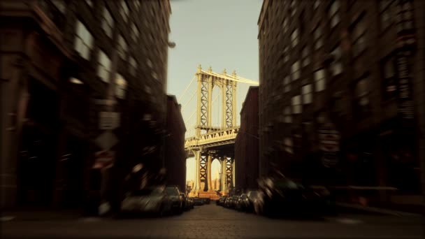 Ponte e estrada de rua — Vídeo de Stock