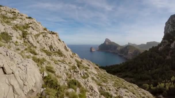 Naturliga stranden kusten landskap — Stockvideo