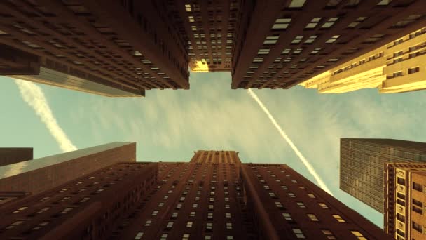 Magas felhőkarcolók, a metropolis — Stock videók