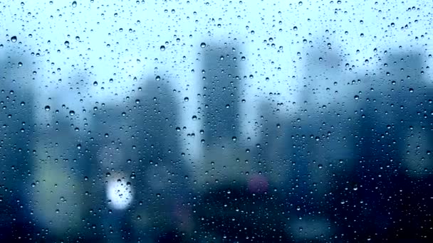 Regentag in der Stadt — Stockvideo