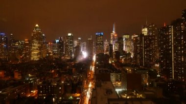 Gece şehir panoramik manzaralı