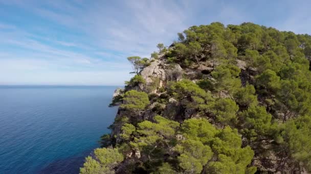 Beau paysage de falaise de côte — Video