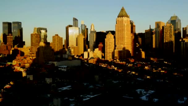 Skyline cidade panorama dia a noite — Vídeo de Stock