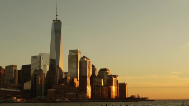 Vista panorámica del paisaje urbano de Nueva York — Vídeos de Stock