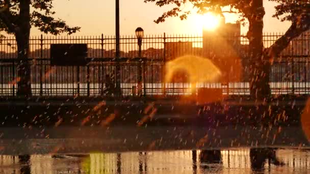 Красочный закат в летнее время — стоковое видео