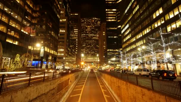 Manzarası ve trafik geceleri — Stok video