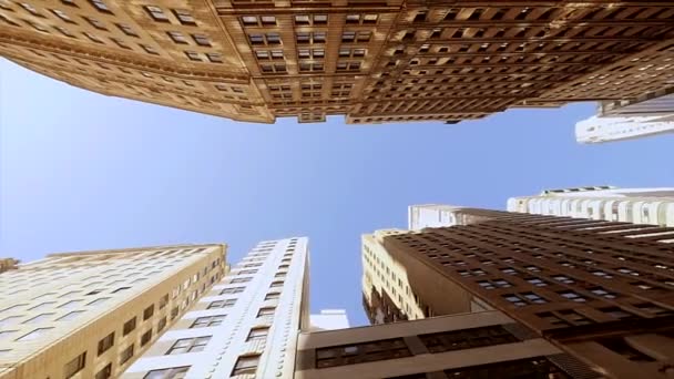 Arquitectura de edificios del distrito de la ciudad — Vídeos de Stock