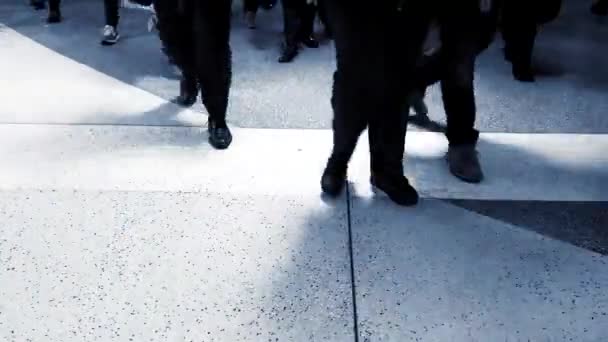 多忙な歩く人の群れ — ストック動画