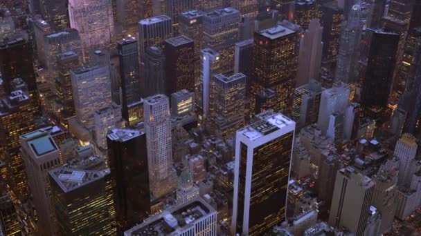 夜のニューヨークのスカイライン — ストック動画