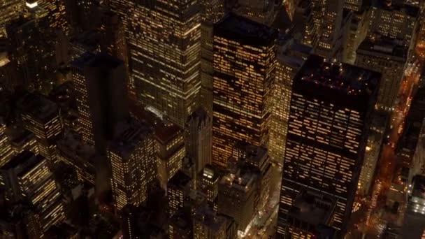 New York City panorama v noci — Stock video