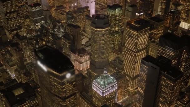 Νέα Υόρκη ορίζοντα τη νύχτα — Αρχείο Βίντεο