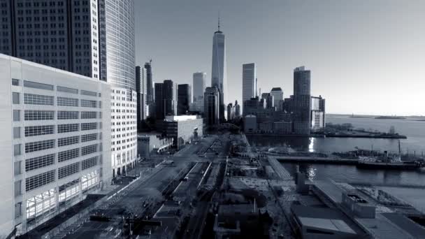 Skyline di New York al tramonto — Video Stock