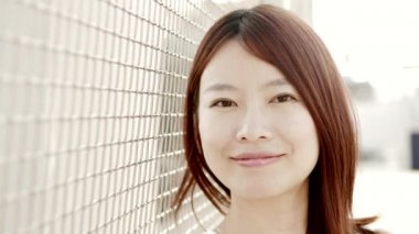 Güzel Asyalı kadın portresi
