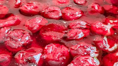 Tatlı vişneli marmelat arka planı