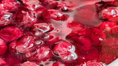 Tatlı vişneli marmelat arka planı