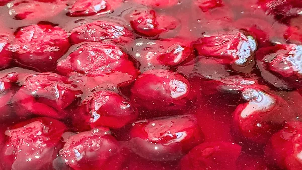 Tatlı vişneli marmelat arka planı