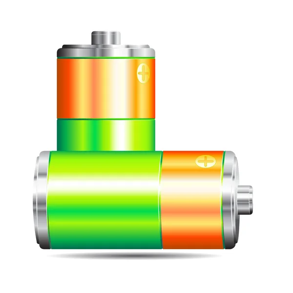 Two battery. Vector — Stock Vector