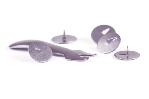 Metal drawing pins — Stock Photo, Image