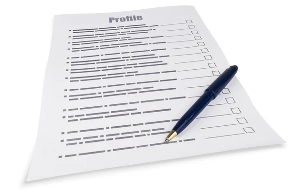 Filling in the questionnaire — Stock Photo, Image