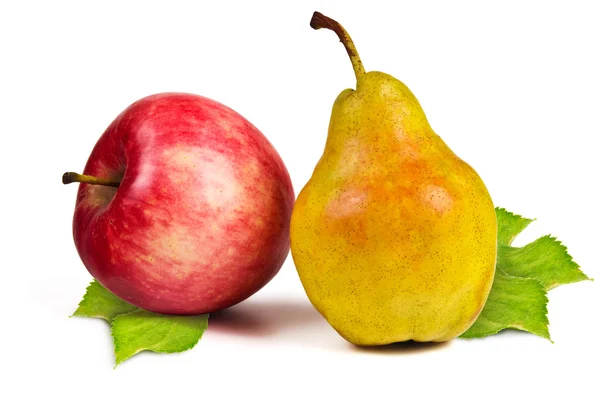 Birne und Apfel — Stockfoto