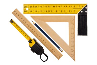 Measuring the angle and length clipart