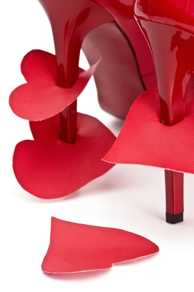 Heart and heels — Stock Photo, Image