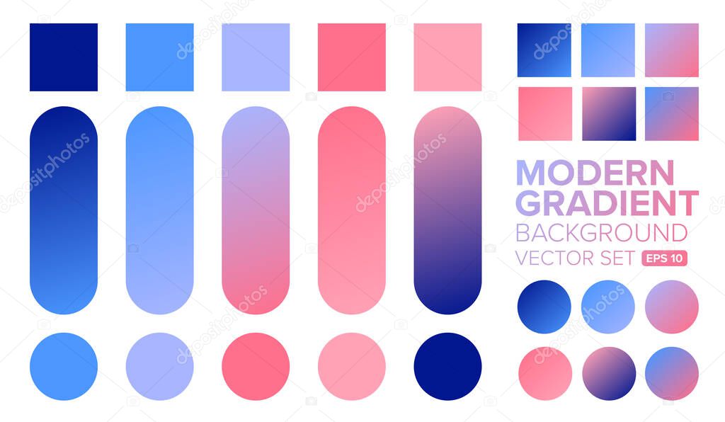 Vector Gradient Background. Set of gradient vector eps file. Template design.