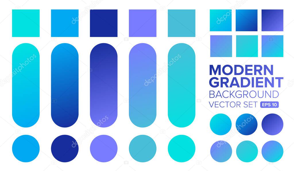 Vector Gradient Background. Set of gradient vector eps file. Template design.