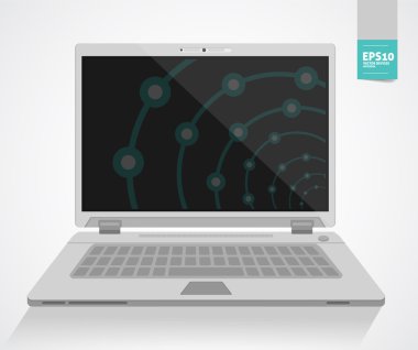 başlangıç ekranı ile açılan dizüstü bilgisayar