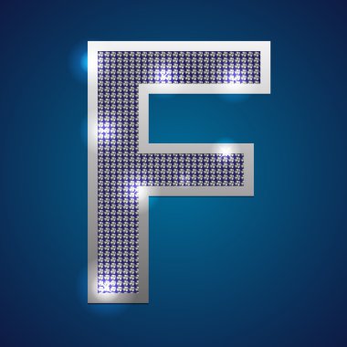 Pırlanta ve gümüş alfabe ayarla