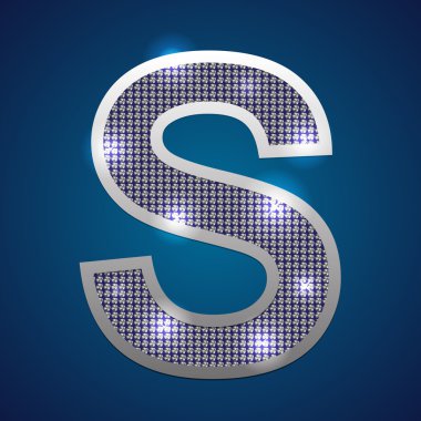 Pırlanta ve gümüş alfabe ayarla