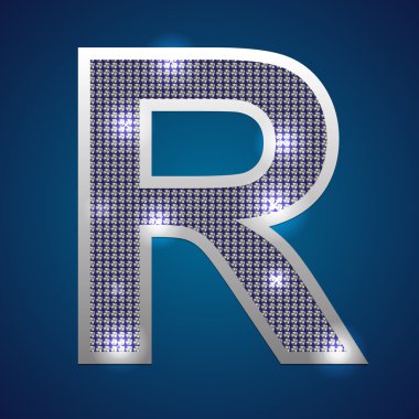 Pırlanta ve gümüş alfabe ayarla