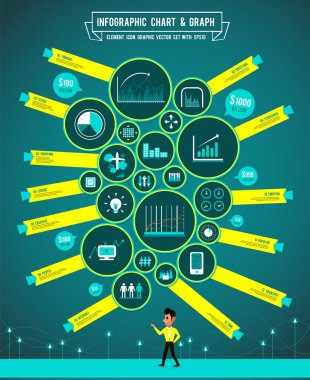 Infographic kabarcık iş