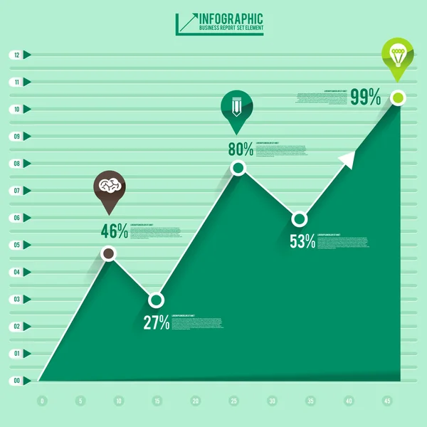 Diagrama infográfico gráfico gráfico — Vector de stock