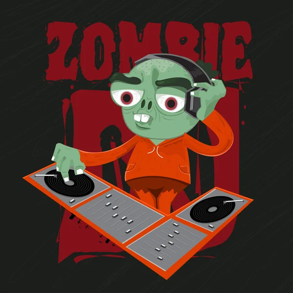 Zombie en la fiesta de Halloween — Vector de stock