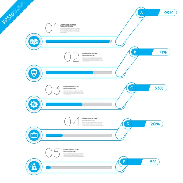 Passos de negócios modernos para o sucesso —  Vetores de Stock