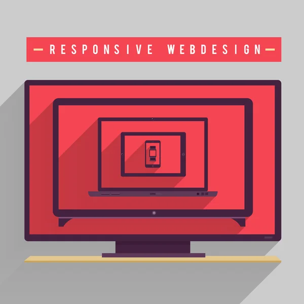 Responsieve webdesign voor muti apparaat — Stockvector