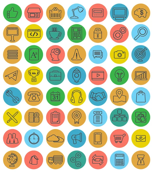 Icons Set for business — Stock Vector