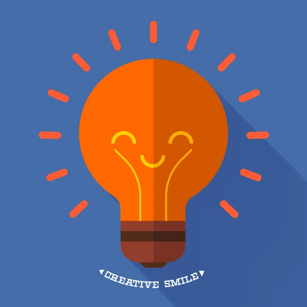 Creatieve gloeilamp — Stockvector