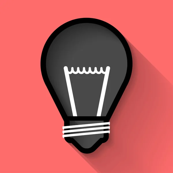 Light bulb vector in plat ontwerp — Stockvector