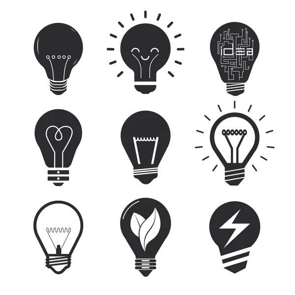 Set of light bulbs — Stock Vector