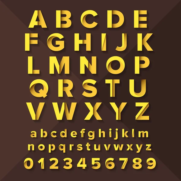 Goldenes Alphabet — Stockvektor