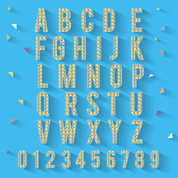 Alphabet-Polygon mehrfarbig in Form — Stockvektor