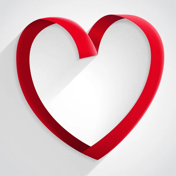 Heart made from ribbon — Stock Illustration Heart made from ribbon Royalty Free Stock Illustrations