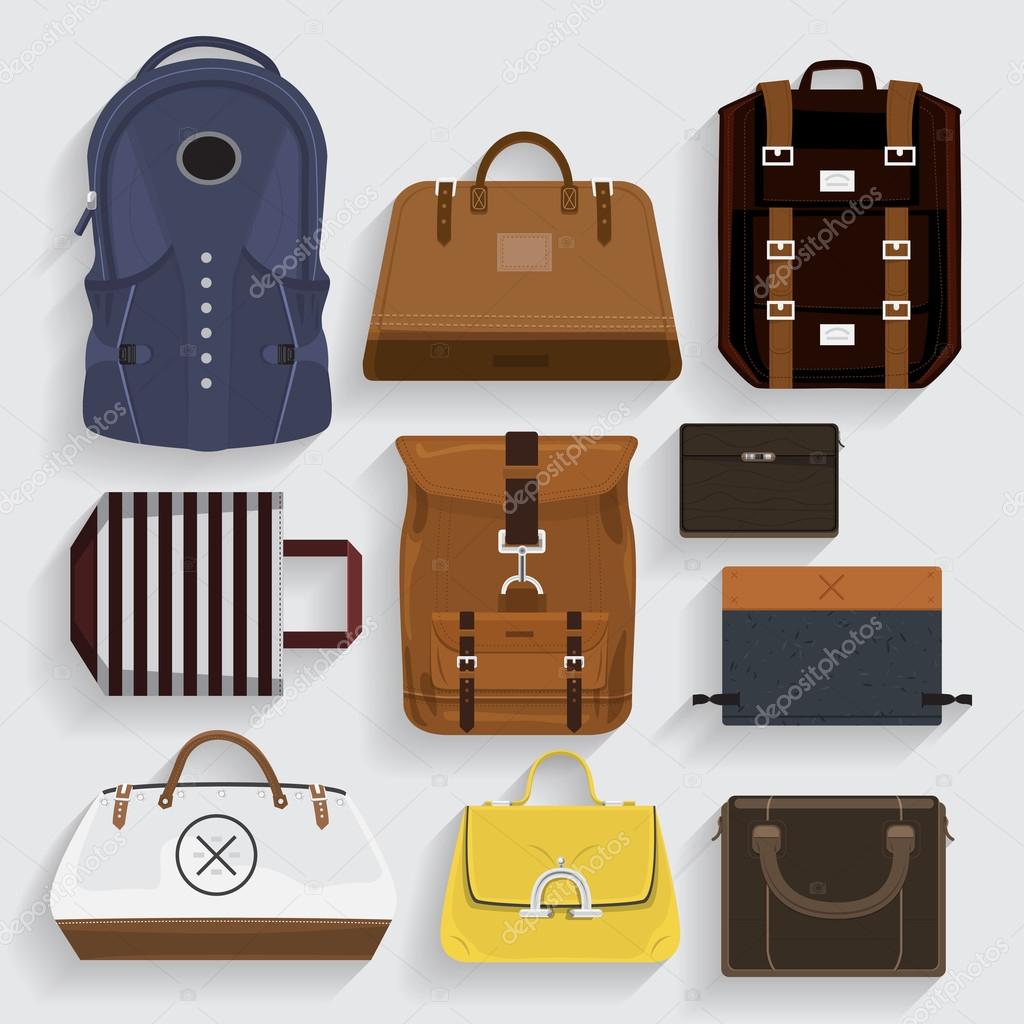 Icons bags leather