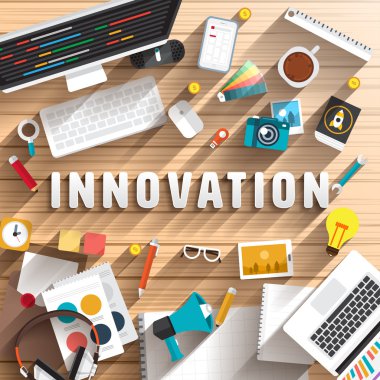 çalışma masası, üstten görünüm