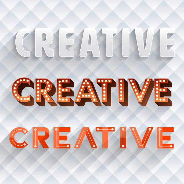 Illustrate text 'Creative' — Stok Vektör