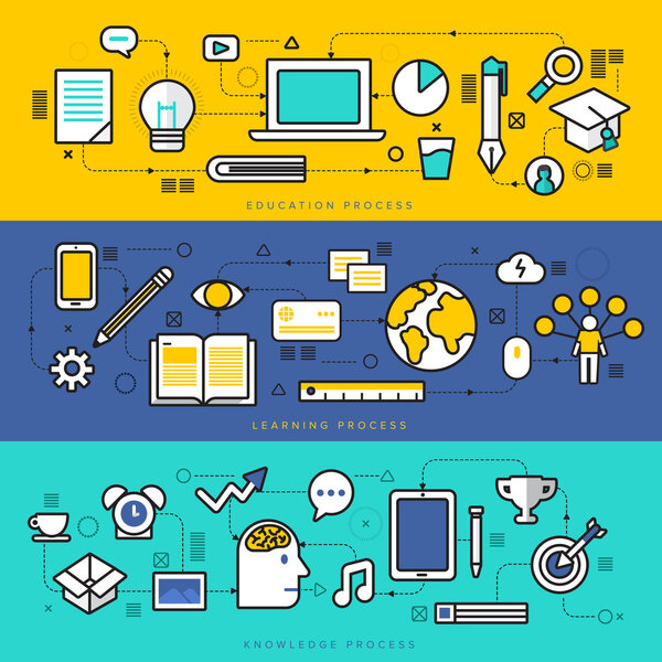 flat design of power of knowledge