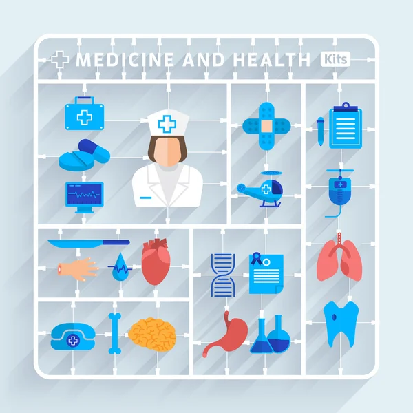 Médecine et santé symboles — Image vectorielle