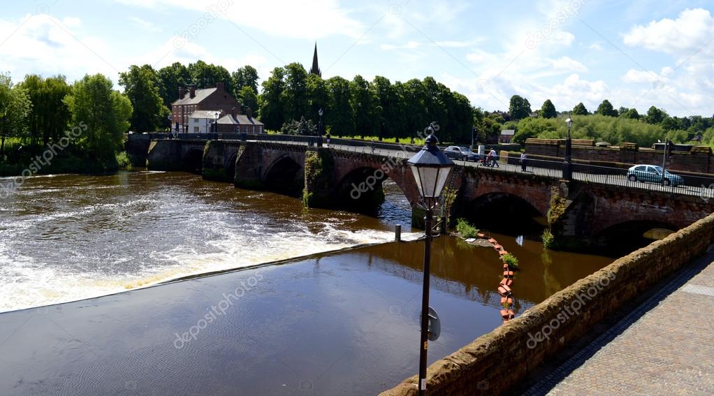 Handbridge over River Dee in Chester City centre